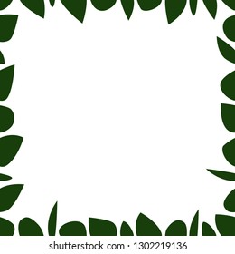 frame of green, spring leaves