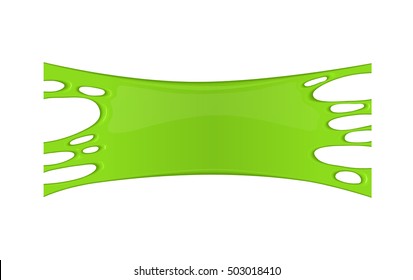 Frame of green sticky slime. Vector creepy background or banner. graphic design element for Halloween. Nightmare and spooky zombie style