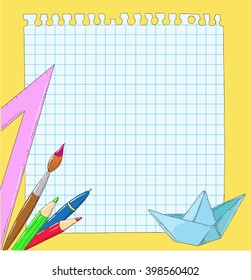 Frame greeting the student with space for text