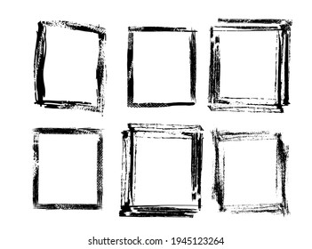 Frame with a grunge brush. Vector illustration