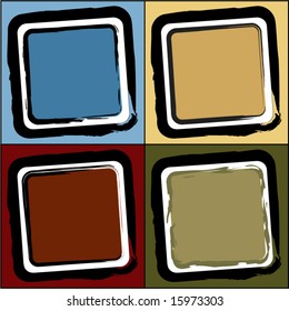 frame with grunge layered for easy editing