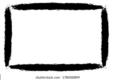 Frame in grunge style. Paint strokes