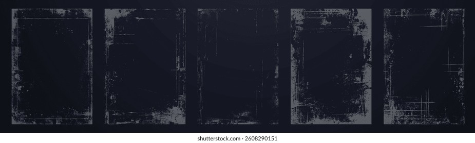 Frame grunge texture. Dust border overlay effect texture.