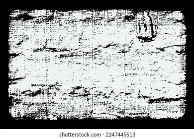 Frame Grunge vector texture isolated on white background