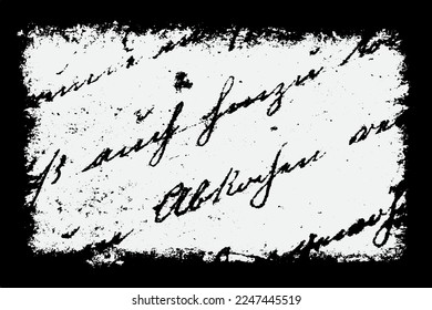Textura vectorial de grunge de marco aislada en fondo blanco