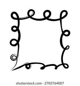 Rahmen mit handgezeichneten Locken