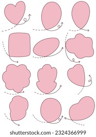 Frame hand drawn simple design. Frame decorative elements. Speech bubble decorative elements.