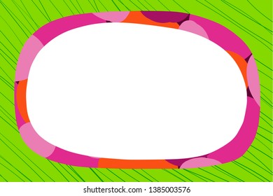 Frame hand drawn. Texture and pattern. Vibrant colors. Patch design