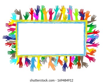 frame with hands