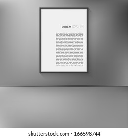 Frame hanging on the wall 