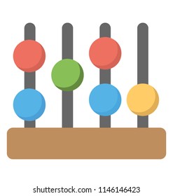 A frame having strands and beads to count, abacus 