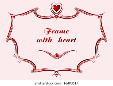 Frame with heart.