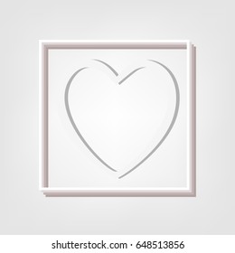 Frame with heart.