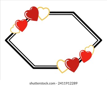 Frame Heart Background Valentines Day