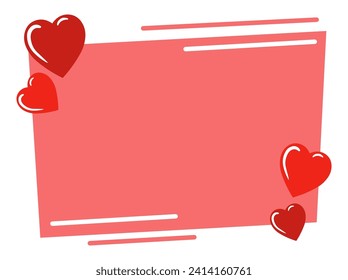 Frame Heart Background Valentines Day