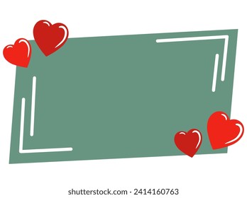 Frame Heart Background Valentines Day