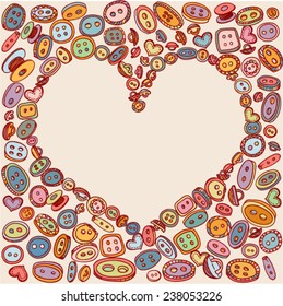 Frame - heart of the buttons 