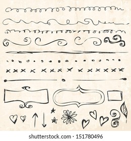 frame heart doodle text pencil scribble drawn swirl star arrows antique border and design component frame heart doodle text pencil scribble drawn swirl star arrows straight classical vegetation nails