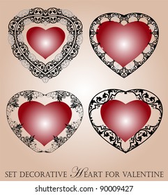 frame with heart vector