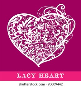 frame with heart vector
