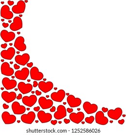 frame with hearts