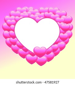 frame of hearts