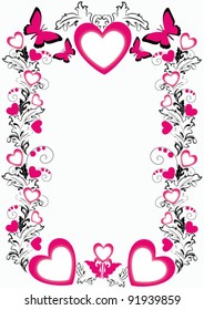 Frame with hearts