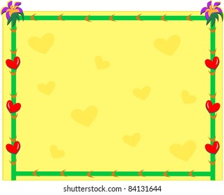 Frame with Hearts Background