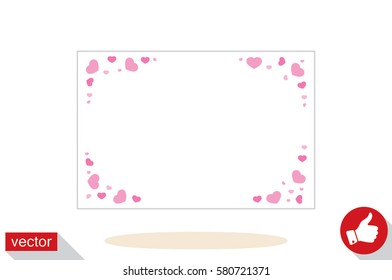 frame of hearts icon vector illustration eps10.