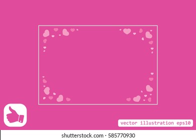 frame of hearts icon vector illustration eps10.