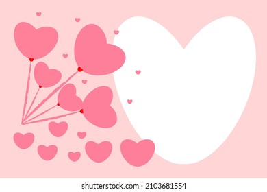 frame with hearts for text