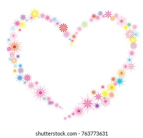 Frame of the heart-shaped