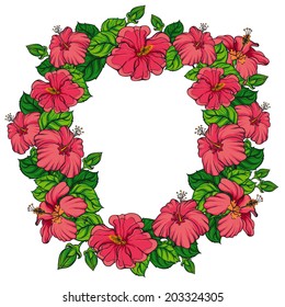 Frame hibiskus red