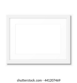 Frame Horizontal A4 White, Template Design Element, Vector Illustration