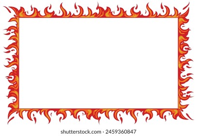 frame hot fire burning border hot photo frame