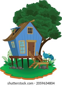 Frame house vector art and illustration