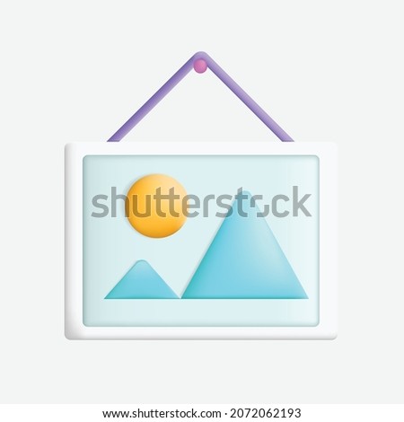 Frame icon 3d vector illustration design.