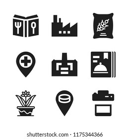 frame icon. 9 frame vector icons set. camera screen, flower and placeholder icons for web and design about frame theme