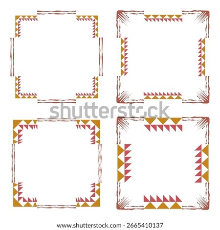 Frame icon. Border art accent. Broun floral swirl. EPS 10.