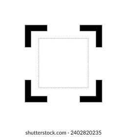 Frame Icon. Border, Target. Limitation Symbol - Vector.