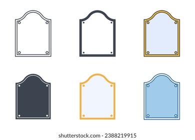 Frame icon collection with different styles. Frame icon symbol vector illustration isolated on white background