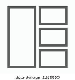frame icon, framework vector, framing illustration