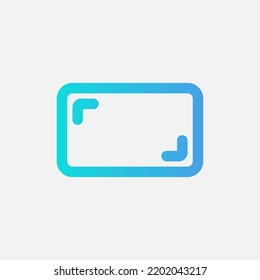 Frame icon in gradient style about camera, use for website mobile app presentation