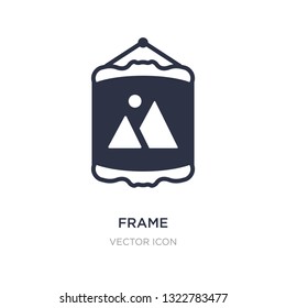 frame icon on white background. Simple element illustration from Furniture concept. frame sign icon symbol design.