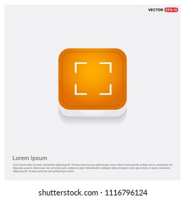 Frame Icon Orange Abstract Web Button - vector icon