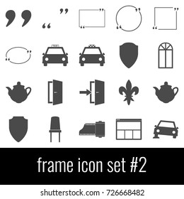 Frame. Icon set 2. Gray icon on white background.