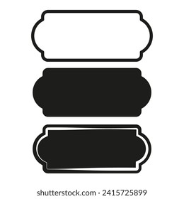 Frame icon set. Label symbol. Tag sign collection. Vector illustration. EPS 10.