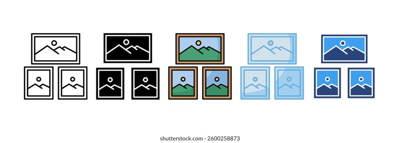 Frame Icon Set Multiple Style Collection