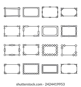 Ilustración vectorial de conjunto de iconos de marco