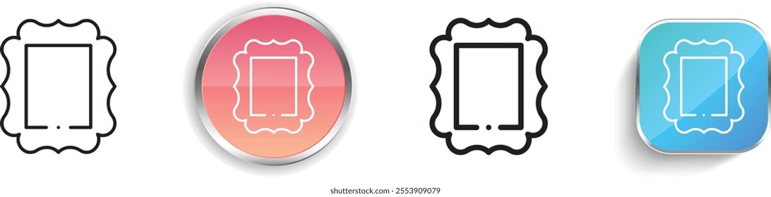 frame icon. Thin Linear, Regular and Button Style Design Isolated On White Background